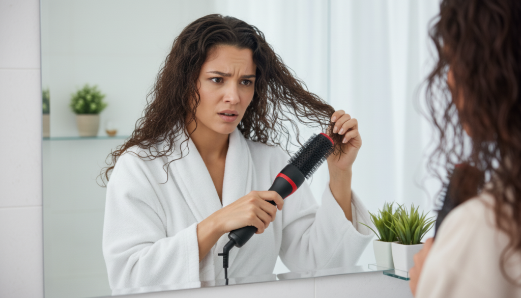 erros ao usar escova secadora em cabelo crespo
