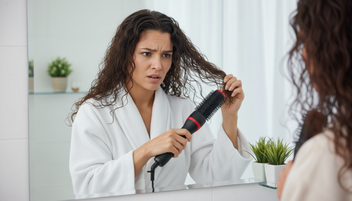 erros ao usar escova secadora em cabelo crespo