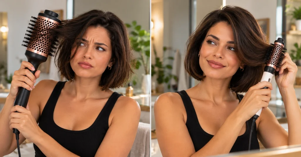 qual a melhor escova rotativa para cabelo curto